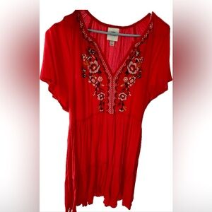 Knox Rose Target Bright and Flowy Red Dress